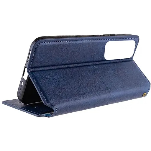 Кожаный чехол-книга GETMAN Cubic (PU) для Samsung Galaxy M35 5G Синий - фото 6