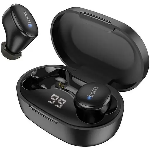 Наушники беспроводные Hoco EW11 Melody true wireless Bluetooth headset кейс с дисплеем черные