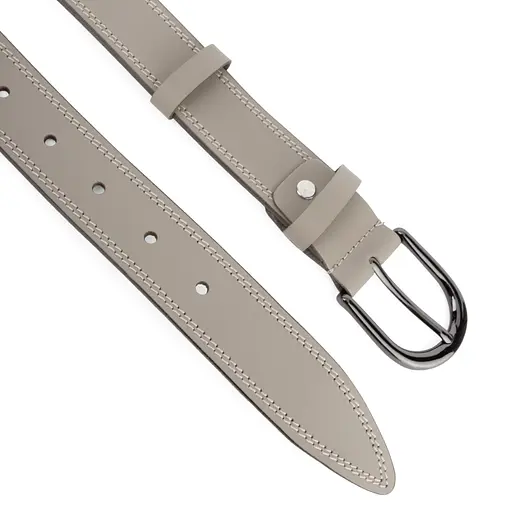 Ремень женский кожаный под джинсы SF-3554 мокко  прошитый (125 см) - фото 3