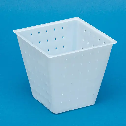 Форма для виготовлення м'яких, вершкових, розсольних та сирів з пліснявою «Пірамідка» 0.4 л (фета, бринза, камамбероподібні, брі), Kitchette Білий 85866 - фото 3