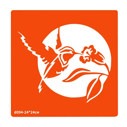 Трафарет для био-тату Птичка Fresh Tattoo d094-24*24см, размер 24х24см - фото 1