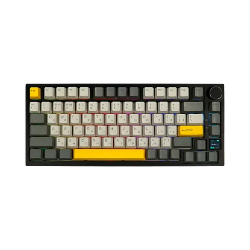 Клавиатура Ajazz AK820 Pro RGB Black Grey Yellow - фото 2