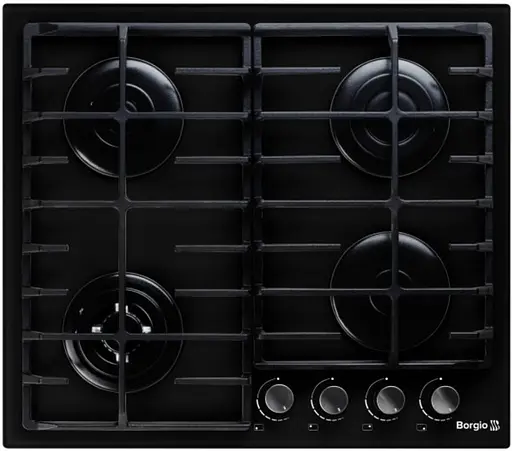 Варочная поверхность газовая Borgio 6192-17 FFD black Glass