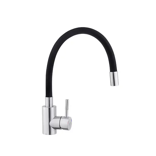 Смеситель для кухни с гибким изливом Kroner KRP Edelstahl Klassisch - ESG035BLK CV024353 Хром матовый - фото 1