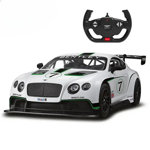 Машинка Bentley Continental GT3 білий RASTAR модель 1:14 Автомобіль на дистанційному керуванні + пульт 2,4 ГГц