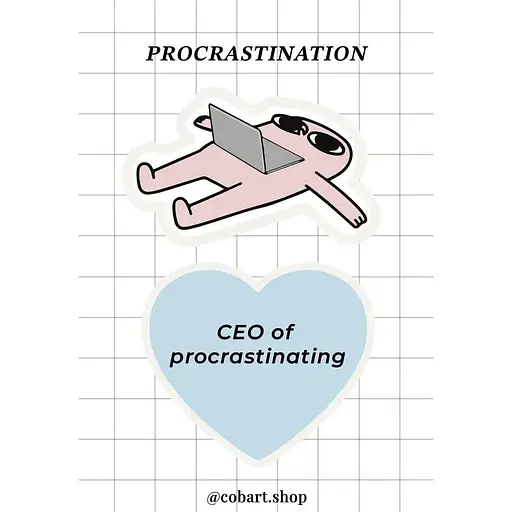 Стикерпак Cobart 3Д "Procrastinator"