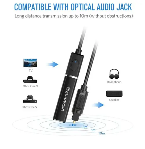 Адаптер передатчик UGREEN Bluetooth 5.0 Transmitter Audio Adapter (50213) - фото 5