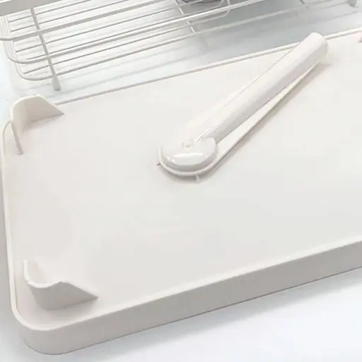 Сушка для посуды Lemax с держателем для приборов белая (LF-634) - фото 2