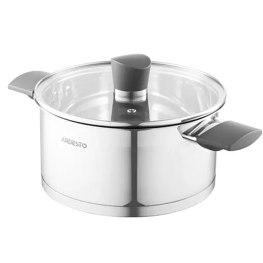 ARDESTO Кастрюля Gemini, скляна кришка, 3 л, нержавіюча сталь