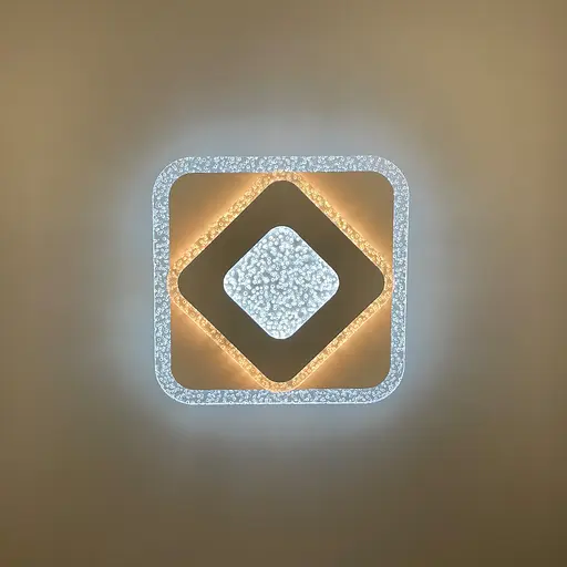 Потолочный или настенный светильник Ø 20 см с прозрачным акрилом с пузырьками Line F Арт. 2230-200 Q WT - фото 5