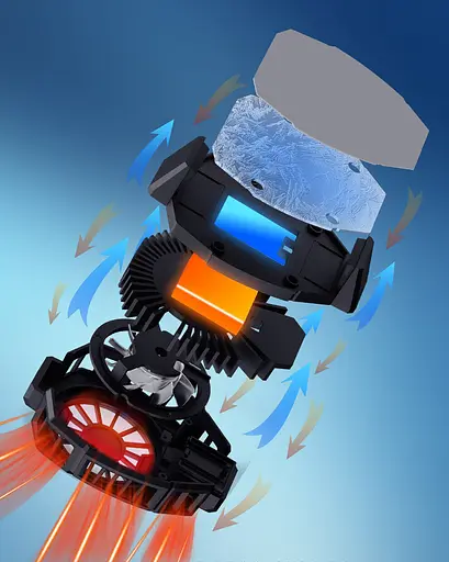 Кулер з екраном активне охолодження для телефону / планшета Memo DL05 шириною до 85 мм Black (18521) - фото 7