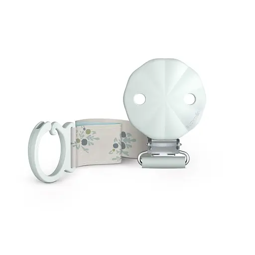 Клипса для пустышки с тканевой лентой Suavinex Poetry светло-голубая с рисунком (402998) - фото 2