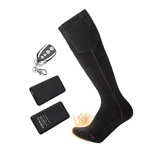 Шкарпетки KC-BS001 з підігрівом та блоком живлення 2400mAh на дистанційному управлінні (36-40 розмір)