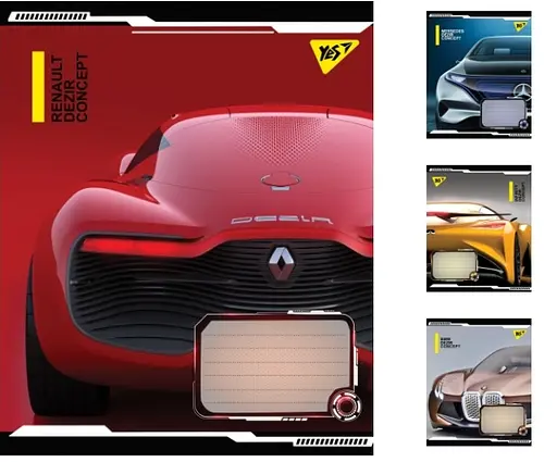 Зошити учнівські 48 аркушів лінія. YES Dezir concept 10 шт. в упаковці