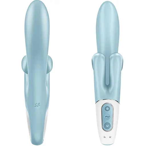Вібратор-кролик Satisfyer Touch Me 20 см блакитний - фото 4