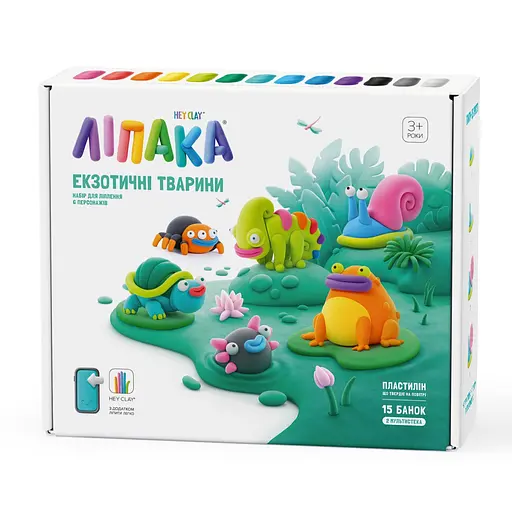 Набор для творчества Lipaka пластилин, Экзотические животные 6 персонажей (15025-UA01)