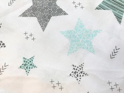 Хлопковая пеленка Moontime 100х80см "Звезды мятные" - фото 2