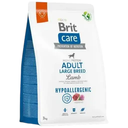 Сухий корм Brit Care Dog Hypoallergenic Adult Large Breed для собак великих порід, гіпоалергенний з ягням, 3 кг