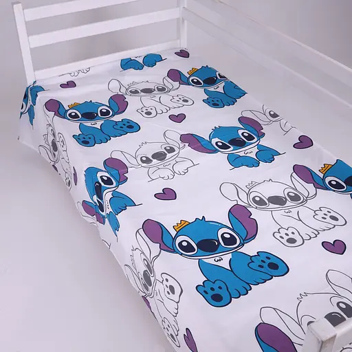 Простирадло MirSon бязь Kids Time Stitch Vibes Violet 220x240 см (2200012554005) - фото 1