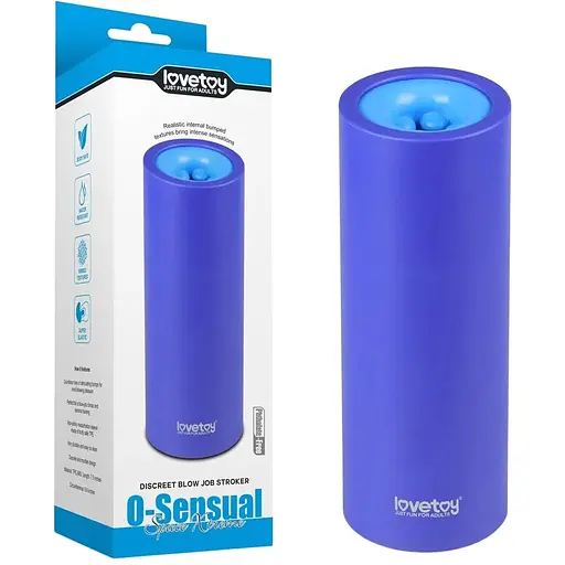 Мастурбатор Lovetoy O-Sensual Discreet Blow Job Stroker синій