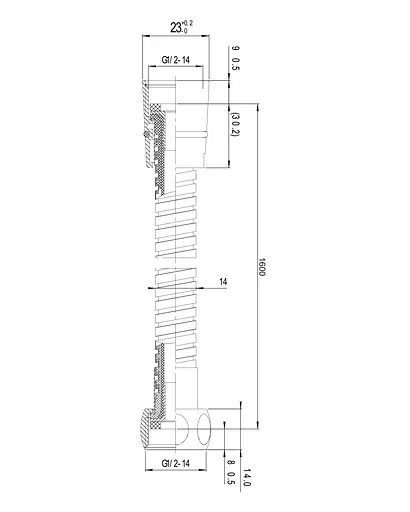 Шланг для душу 160см Imprese 1116, Хром - фото 2