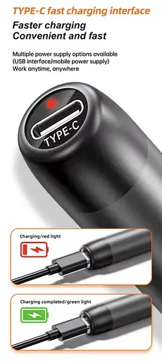 Портативний USB/бездротовий паяльний набір з регульованою температурою чорний - фото 11