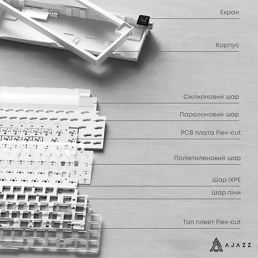 Клавіатура Ajazz AK650 Flying Fish Switch Black (AK650-FF-BGY) - фото 11