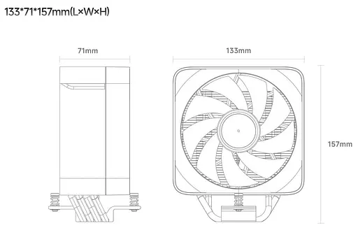 Кулер для процессора Ocypus Delta A40 EX ARGB Black (DELTA-A40-BK1NAWN00E-GL) - фото 7