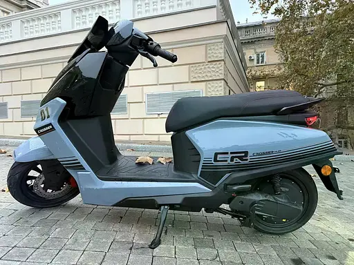 Электроскутер Двухместный Crosser CR22 (2500W, 72V/35Ah) Голубой - фото 8