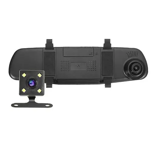 Автореєстратор Blackbox DVR AK47 в дзеркалі з камерою заднього виду