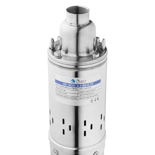 Насос глибинний шнековий Agua 4S QGD2,1-80-0,37 з вбудованим конденсатором (CV035072) - фото 3