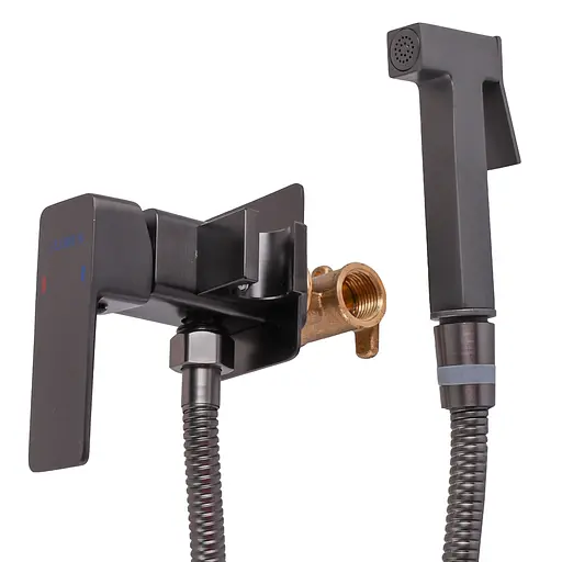 Набір гігієнічного душа прихованого монтажу Globus Lux Milano GLM-0-106MIX-GP, Графит - фото 10