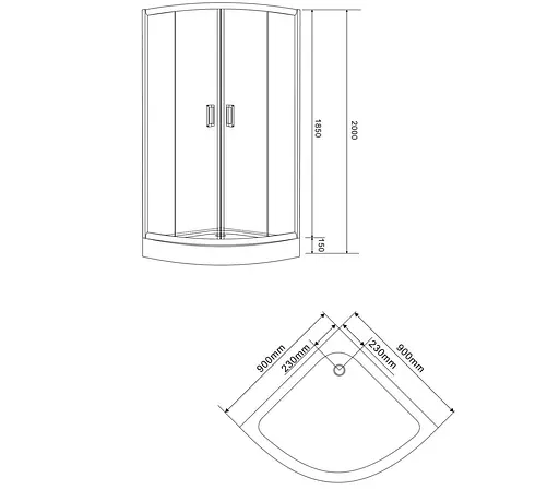 Душевая кабина угловая Eger Tisza 90x90 раздвижная стекло Spagetti мелкий поддон white 599-021-S, интимато, белый - фото 8