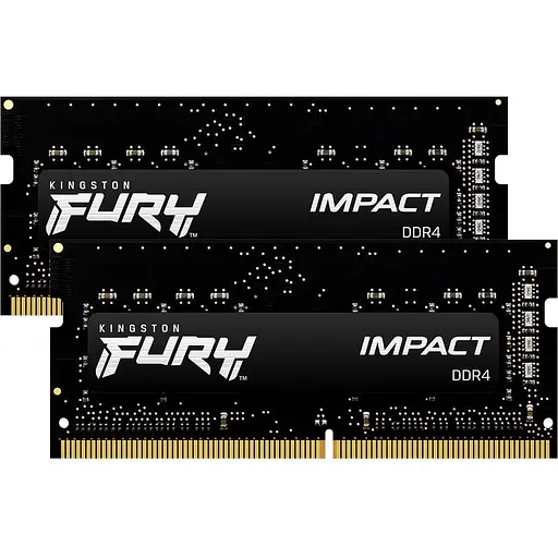 Модуль памяти Kingston Fury DDR4 16Gb (2x8) 3200MHz Impact Sodimm (KF432S20IBK2/16) - фото 1