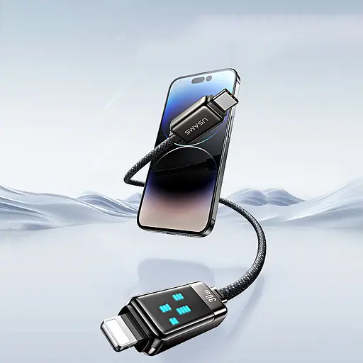 Дата кабель Usams US-SJ743 Meteor Ser. Type-C to Lightning 30W (1.2m) - фото 2