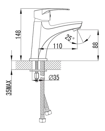 Змішувач для умивальника Imprese Lidice 05095 (М) Хром - фото 2