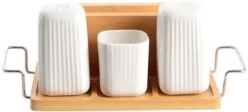 Набір спецій Limited Edition Led Classic сіль, перець, для зубочисток на бамбуковій підставці (B010805) - фото 2