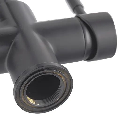 Змішувач для кухні на дві води з гнучким виливом Koer KB-72025-05 KR5015 Чорний матовий - фото 8