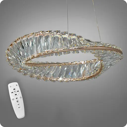 Люстра кришталева світлодіодна 517 Dlight 45Вт Золото (01996) - фото 1