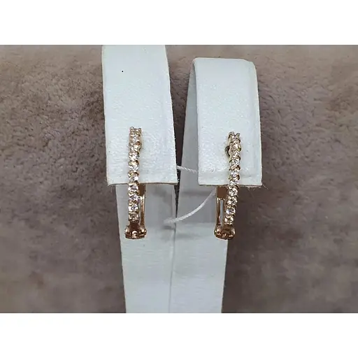 Золоті сережки Гаразд з фіанітами. 3532033 - фото 4