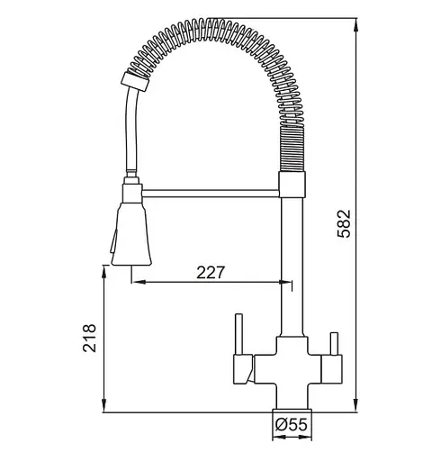 Змішувач для кухні Koer KB-72025-01 з виходом для питної води (KR5014) - фото 2
