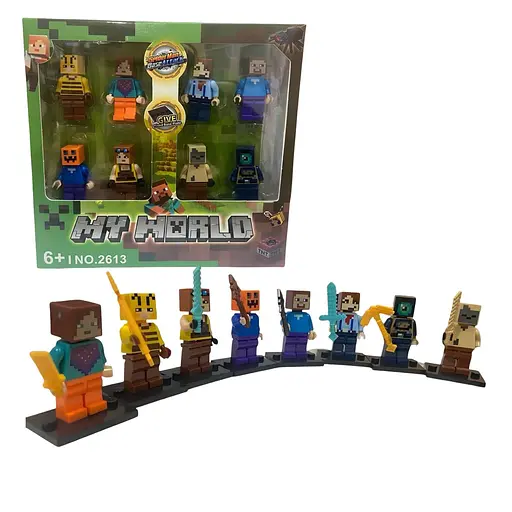 Набір ігрових фігурок персонажі My World 8 шт. зі зброєю (2613) - фото 3