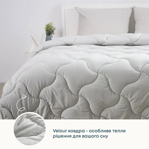 Одеяло ТЭП Velour 180x210 см светло-серый (1-04871_34484) - фото 4