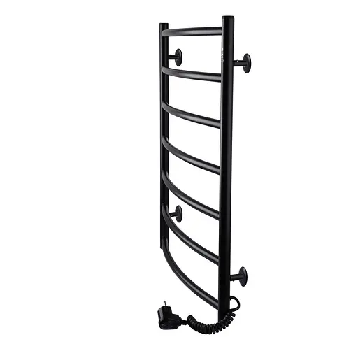 Електрична рушникосушка Unio LD ER 700-500-7 BLK Драбинка Дуга чорна, Чорний матовий, Праве, Електронний - фото 2