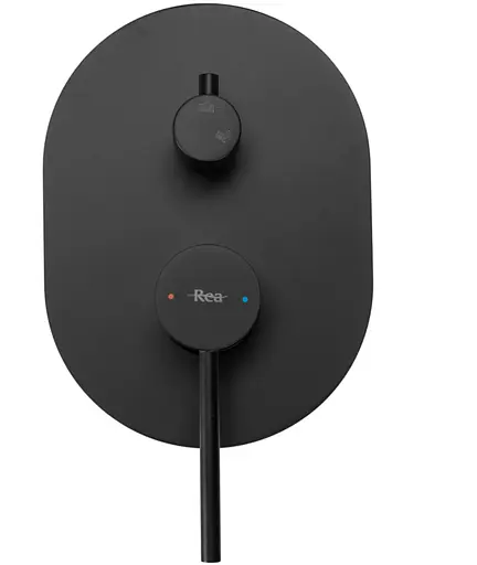 Душова система прихованого монтажу Rea Oval + Box black REA-P8467, Чорний матовий - фото 9