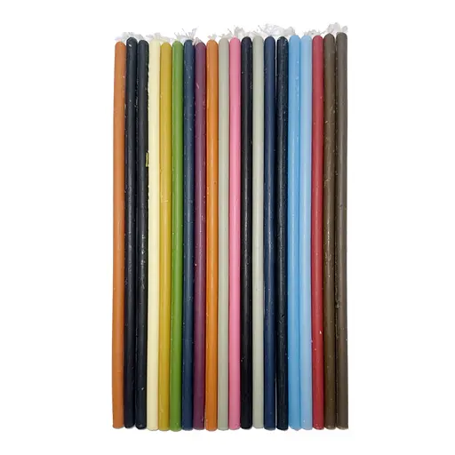 Набор цветных свечей Bambi Mix-20, 0,6 см, 20 см, 20 штук в комплекте - фото 1