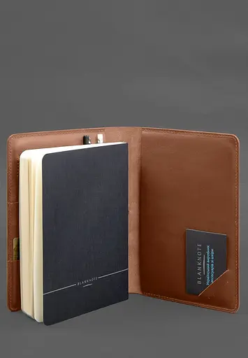 Кожаный блокнот А5 (софт-бук) 9.4 светло-коричневый - фото 8