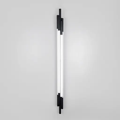 Чорний трубчастий стіновий LED світильник у корпусі 110 см Line F Арт. WJ351/1100 BK - фото 1