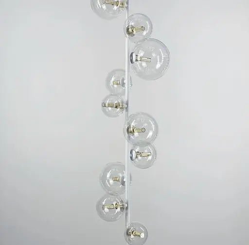 Оригінальна люстра в видовженому білому корпусі з прозорими плафонами Line.F CA 15-10 - фото 6