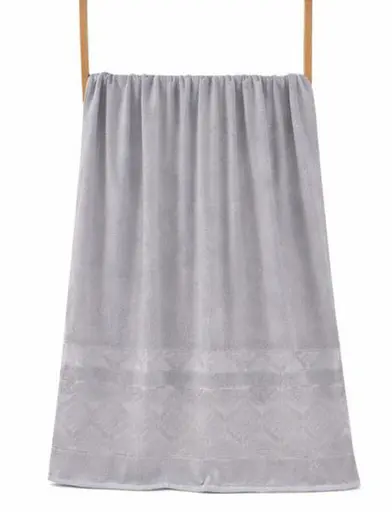 Махровое банное полотенце 90х180 см DT-956-48 мягкое полотенце для сауны и бани Серый - фото 1